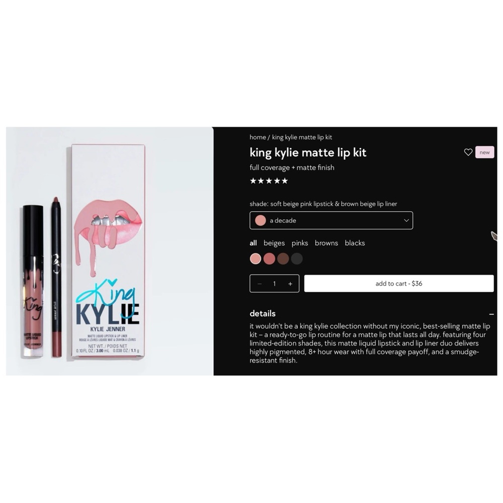 King Kylie Matte Lip Kit | A Decade